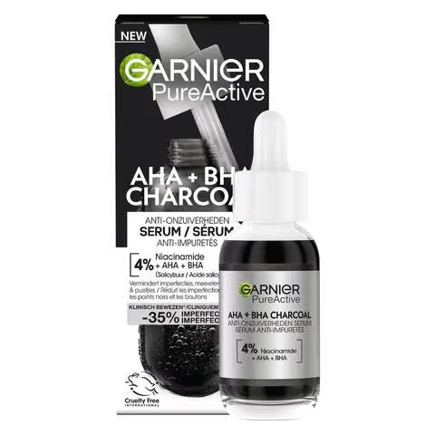 Garnier AHA + BHA Charcoal Serum
